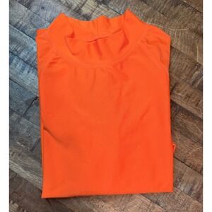 UVSkinz Kids Orange UPF 50+ Long Sleeve Rash Guard Swim Shirt Size 14